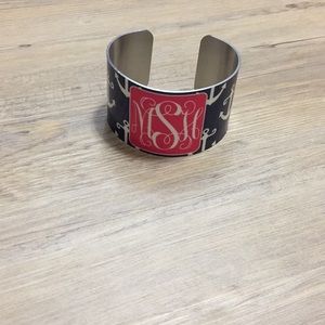 Monogram cuff bracelet